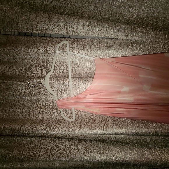 Maeve One Shoulder Dress in Pink and Gray - Picture 4 of 7
